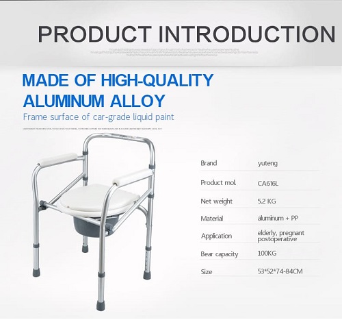 Siapa yang tidak boleh menggunakan kursi komode aluminium?