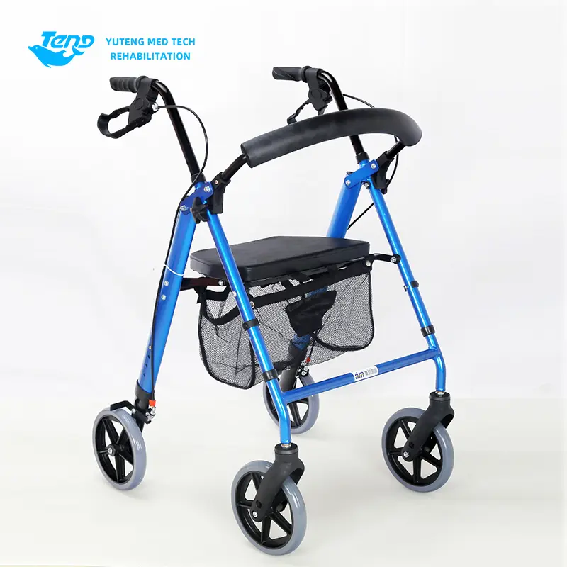 Rollator aluminium dengan kursi