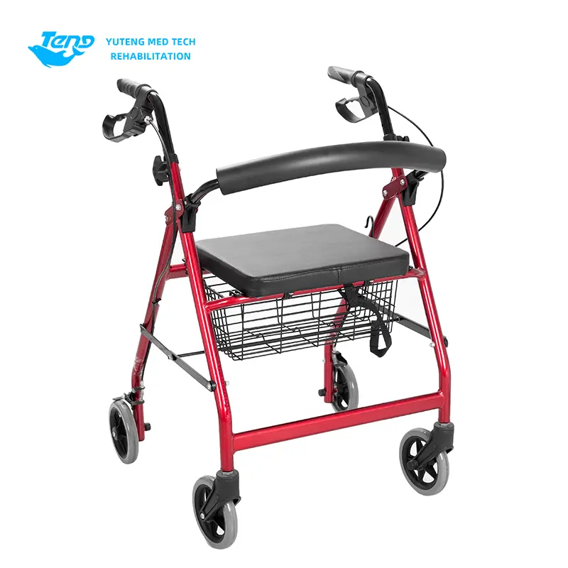 Walker rollator lipat dengan kursi
