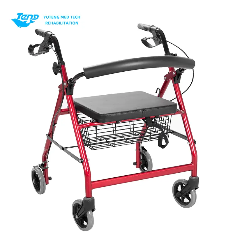 Steel Walker Rollator dengan kursi